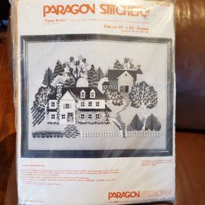 Paragon Stitchery "Farm Scene" Creative Crewel Stitchery Kit